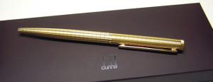 ダンヒル GEMLINE BALLPOINT GRID PATTERN GOLD PLATED ボールペン MainPhoto
