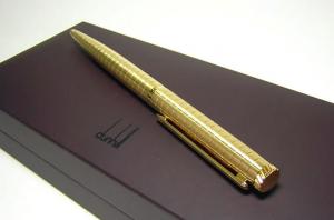 No.2 GEMLINE BALLPOINT GRID PATTERN GOLD PLATED ボールペン