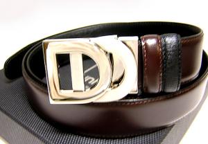 No.2 Dunhill　メンズベルト（リバーシブル　ブラック／ダークブラウン）