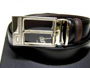 No.2 Dunhill　メンズベルト（リバーシブル　ブラック／ダークブラウン）