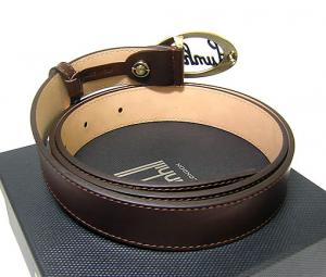 No.3 Dunhill メンズベルト(ダークブラウン)