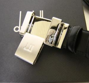 No.5 Dunhill　ツイストバックルメンズベルト（リバーシブル　ブラック／ブラック）