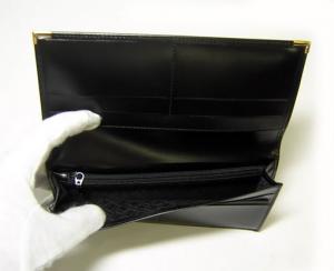 No.4 オックスフォード 二つ折長財布(ブラック)