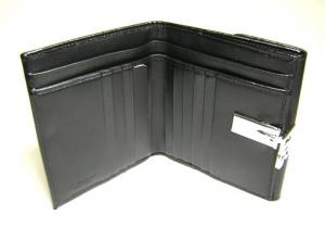 No.4 二つ折ダブルホック財布（ブラック）