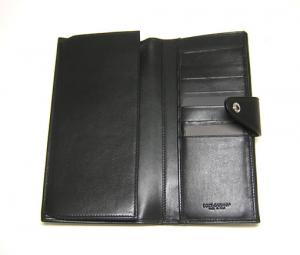 No.3 ニつ折ダブルホック長財布（ブラック）