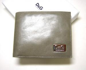  ドルチェ＆ガッバーナ D&G  シュリンクレザー　二つ折財布（グレー） MainPhoto