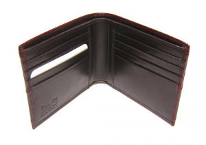 No.5 D＆G  レザー二つ折財布（札入れ）（アンティークレッド）
