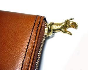 No.3 D＆G  ラウンドファスナー長財布（ブラウン）