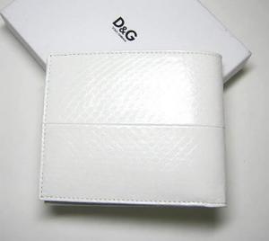 No.2 D＆G  レザー二つ折財布（ホワイト）