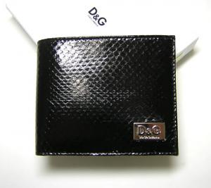 ドルガバ ] D＆G レザー二つ折財布（ブラック） - DG-801