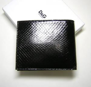 ドルガバ ] D＆G レザー二つ折財布（ブラック） - DG-801