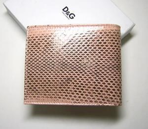 No.2 D＆G  レザー二つ折財布（ピンク）