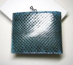 No.2 D＆G  レザー二つ折財布（ブルー）
