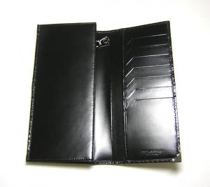 No.3 レザー二つ折長財布（ブラック）