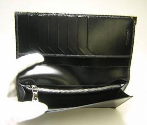 No.4 レザー二つ折長財布（ブラック）