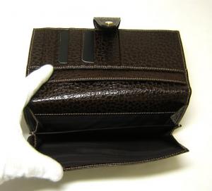 No.4 二つ折ダブルホック長財布（カカオ）