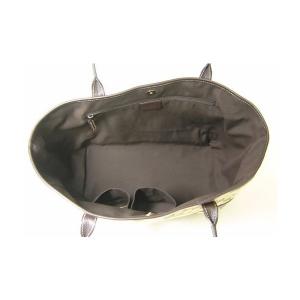 No.6 ダブルGプレート GG柄ショルダートートバッグ(ベージュ×ダークブラウン)