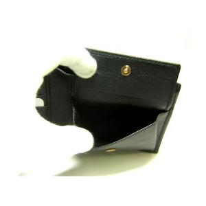 No.5 レザー二つ折財布（ブラック）