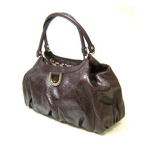 No.2 グッチシマモノグラムレザーショルダーバッグ（チョコレート）