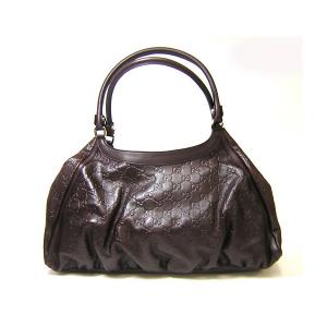 No.3 グッチシマモノグラムレザーショルダーバッグ（チョコレート）