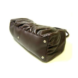 No.4 グッチシマモノグラムレザーショルダーバッグ（チョコレート）