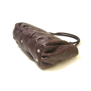 No.4 グッチシマモノグラムレザーショルダーバッグ（チョコレート）