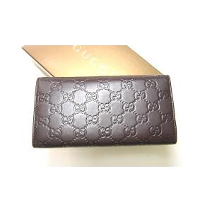 No.2 グッチシマ　モノグラムレザー二つ折長財布（チョコレート）
