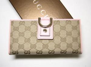  グッチ GG柄二つ折長財布（ベージュ×ピンク） MainPhoto