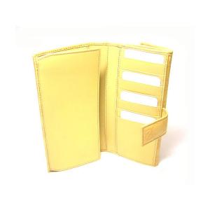 No.4 グッチシマ　モノグラムレザー　二つ折長財布（イエロー）