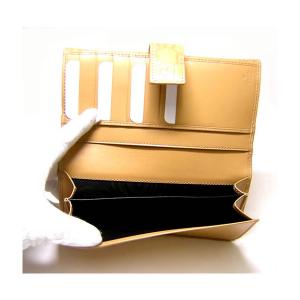 No.5 グッチシマ　モノグラムレザー　二つ折長財布（サンドベージュ）
