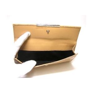 No.6 グッチシマ　モノグラムレザー　二つ折長財布（サンドベージュ）