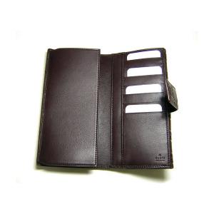 No.3 グッチシマ　モノグラムレザー　二つ折長財布（チョコレート）
