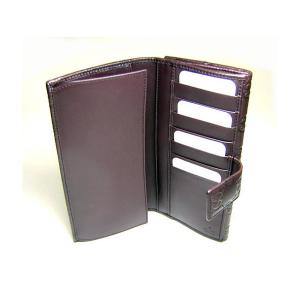 No.4 グッチシマ　モノグラムレザー　二つ折長財布（チョコレート）