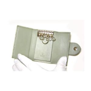 グッチ ライトグリーン キーケース グッチ ] グッチシマモノグラムレザー6連キーケース（ライトグリーン