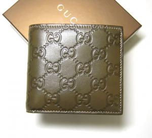  グッチ グッチシマ　モノグラムレザー二つ折財布（カーキ） MainPhoto