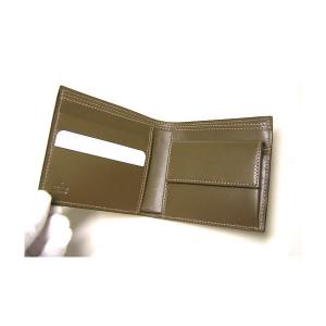 No.3 グッチシマ　モノグラムレザー二つ折財布（カーキ）