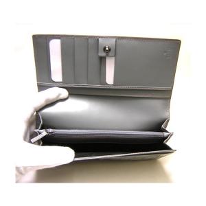 No.5 グッチシマ　モノグラムレザー　二つ折長財布（グレー）