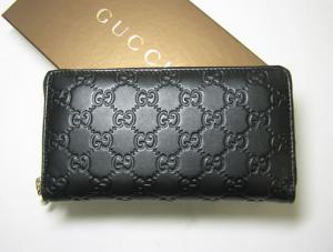  グッチ グッチシマモノグラムレザーラウンドファスナー長財布（ブラック） MainPhoto