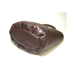 No.4 グッチシマモノグラムレザー　ショルダーバッグ（チョコレート）
