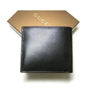 No.2 クレスト　二つ折財布（ブラック）
