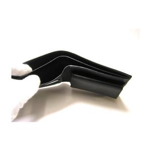 No.5 クレスト　二つ折財布（ブラック）