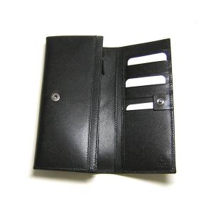 No.3 クレスト 二つ折長財布(ブラック)