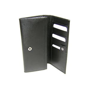 No.4 クレスト 二つ折長財布(ブラック)