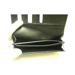 No.6 クレスト 二つ折長財布(ブラック)