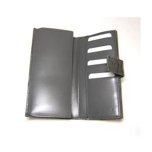 No.3 ヘビ革　二つ折長財布（グレー）