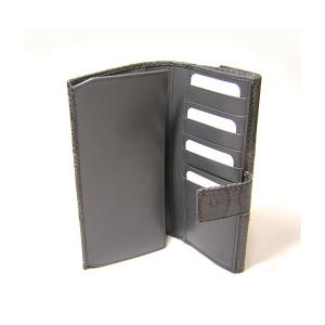 No.4 ヘビ革　二つ折長財布（グレー）