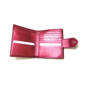 No.3 グッチシマモノグラムレザー二つ折財布大（メタリックレッド）