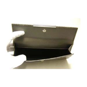 No.6 グッチシマ　モノグラムレザー　二つ折長財布（ガンメタル）