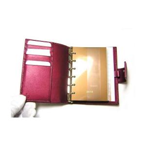 No.3 グッチシマ2010年システム手帳SMALL（メタリックレッド）