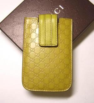 グッチ iPhoneケース  マイクログッチシマ   （アシッドイエロー）